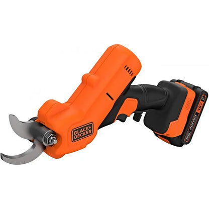 BLACK+DECKER  Cesoie per rami a batteria da 18V, 1 batteria 2,0 Ah Li-Ion