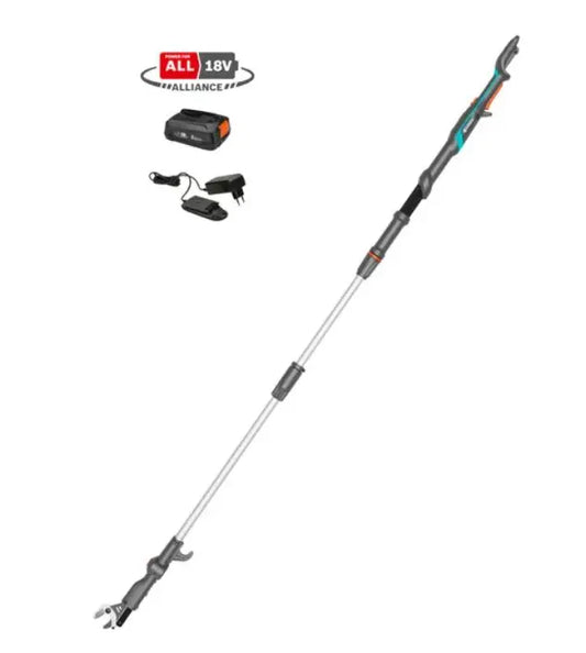 Gardena - troncarami telescopico AKU 18V HighCut 250/18V P4A, 1x batteria 2,0 Ah, caricabatterie 14774-20