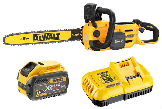 DeWALT  Motosega AKU 54V 45 cm, 1 x batteria 9,0 Ah FLEXVOLT DCMCS574X1