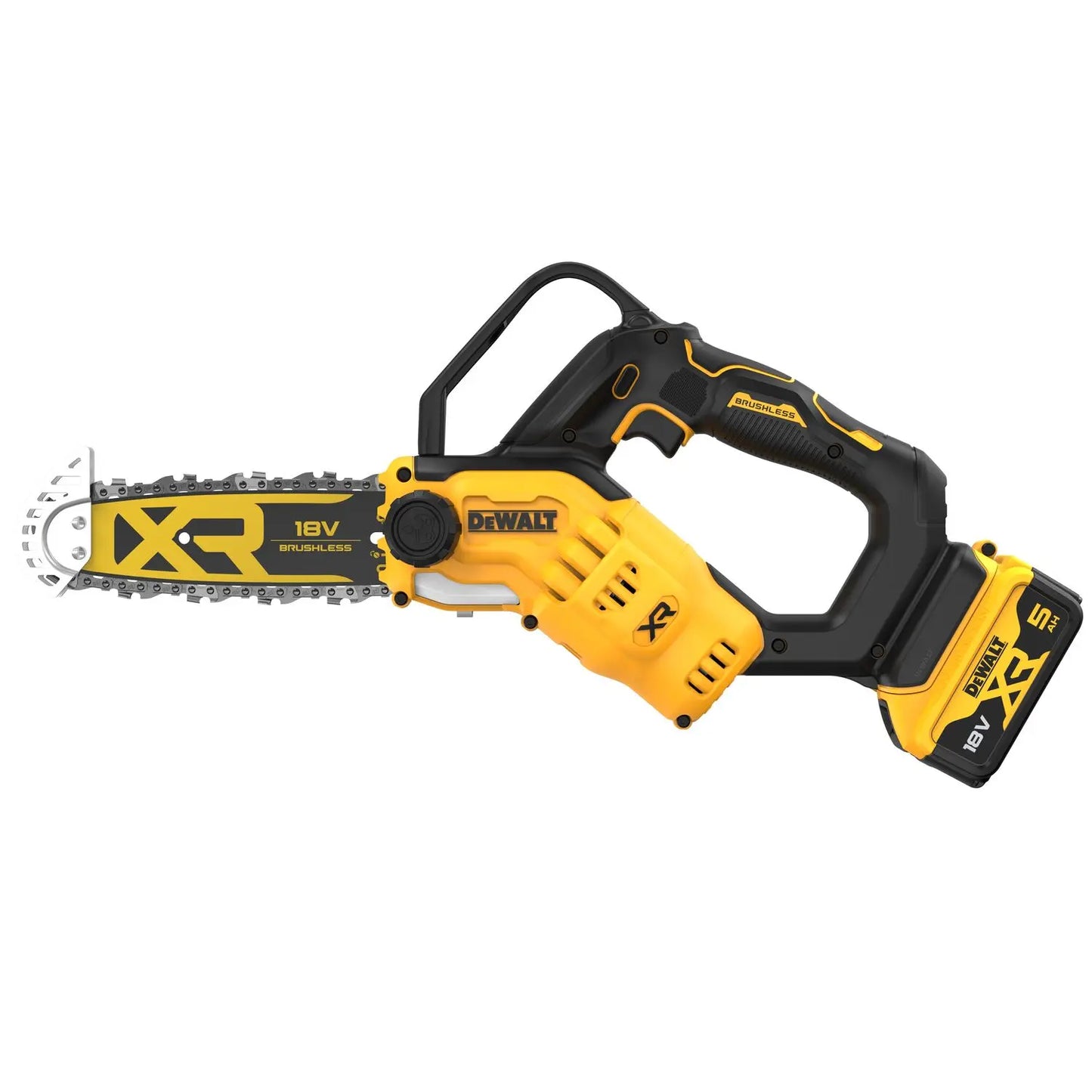 DeWALT  Sega da potatura a batteria 18V 20 cm, 1x batteria 5,0 Ah, caricabatterie DCMPS520P1