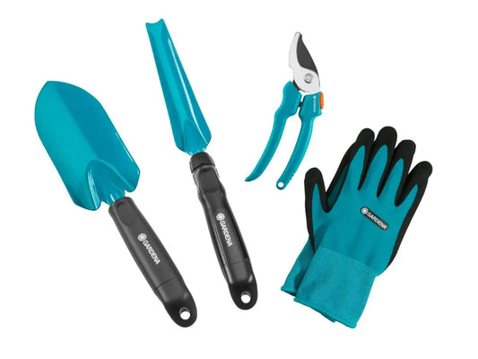 Set di pala, scavatore per radici, cesoie e guanti 8965-30