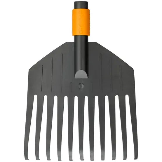 FISKARS Attrezzi da giardino - Rastrello per foglie, misura S, QuikFit, senza manico 1000659