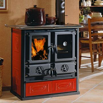 Cucina stufa a legna 7,2kw rosetta liberty bordeaux dimensioni